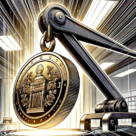 동전을 들어 올리는 레버리지