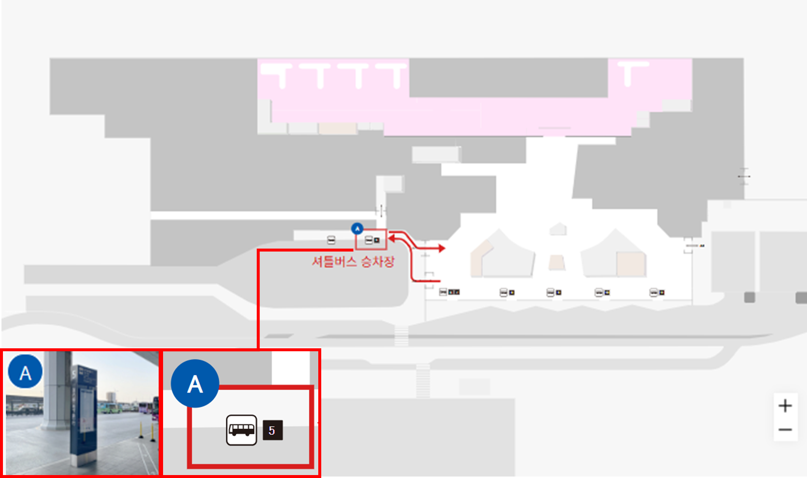 후쿠오카 공항 제 2터미널 셔틀버스 승차장