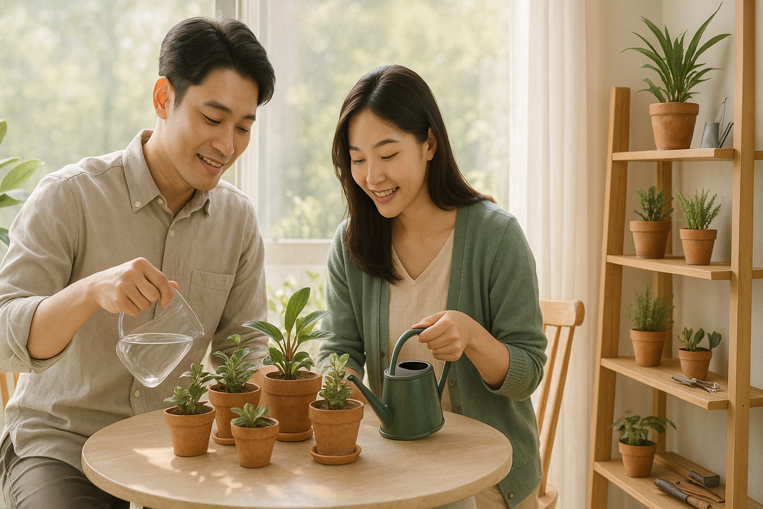 베란다에서 반려식물 가드닝