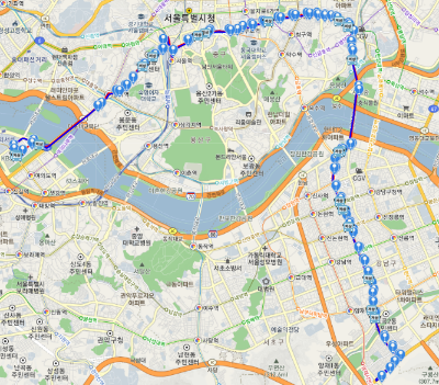 463번 버스 노선도