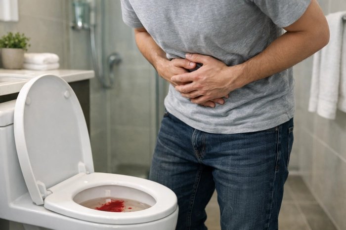 대변에 피가 섞여 나오면