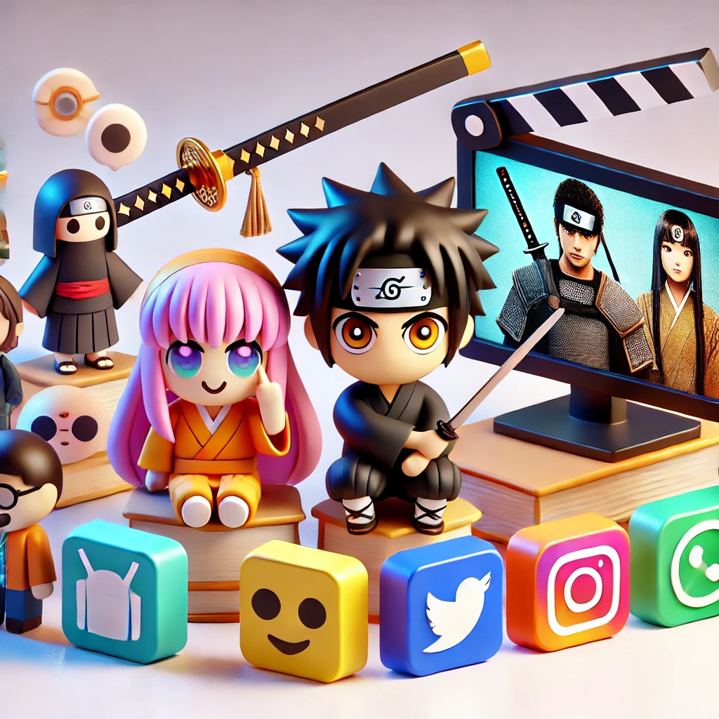 일본 애니를 상징적으로 표현한 이미지