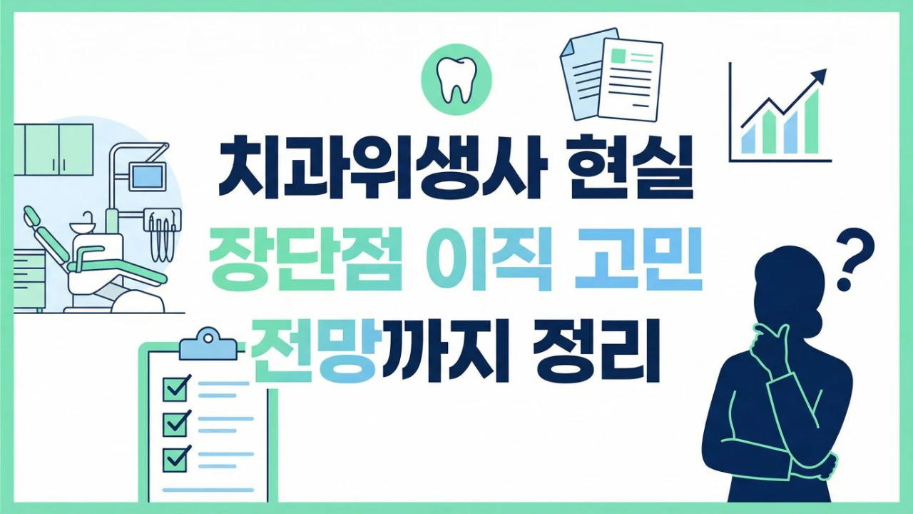 치과위생사 현실 장단점 이직 고민 전망까지 정리 대표이미지