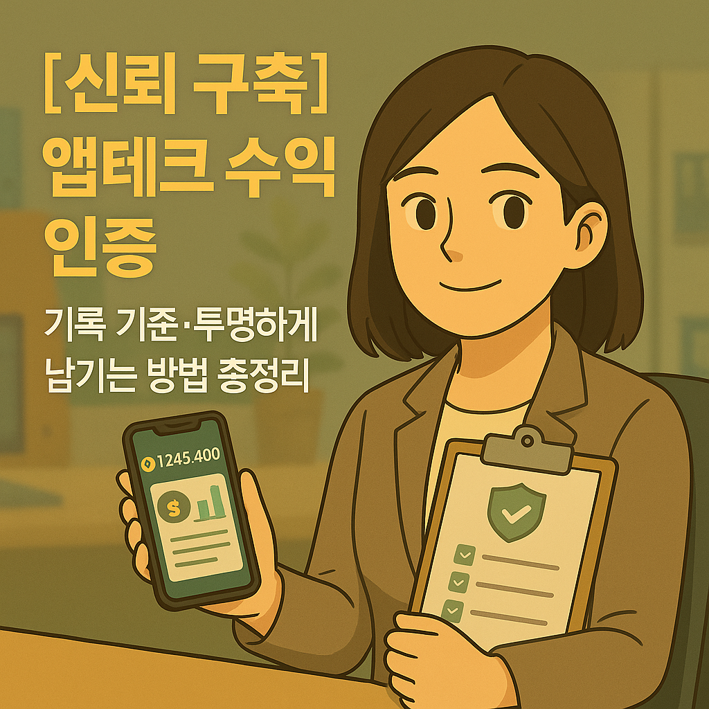 [신뢰 구축] 앱테크 수익 인증｜기록 기준&middot;투명하게 남기는 방법 총정리