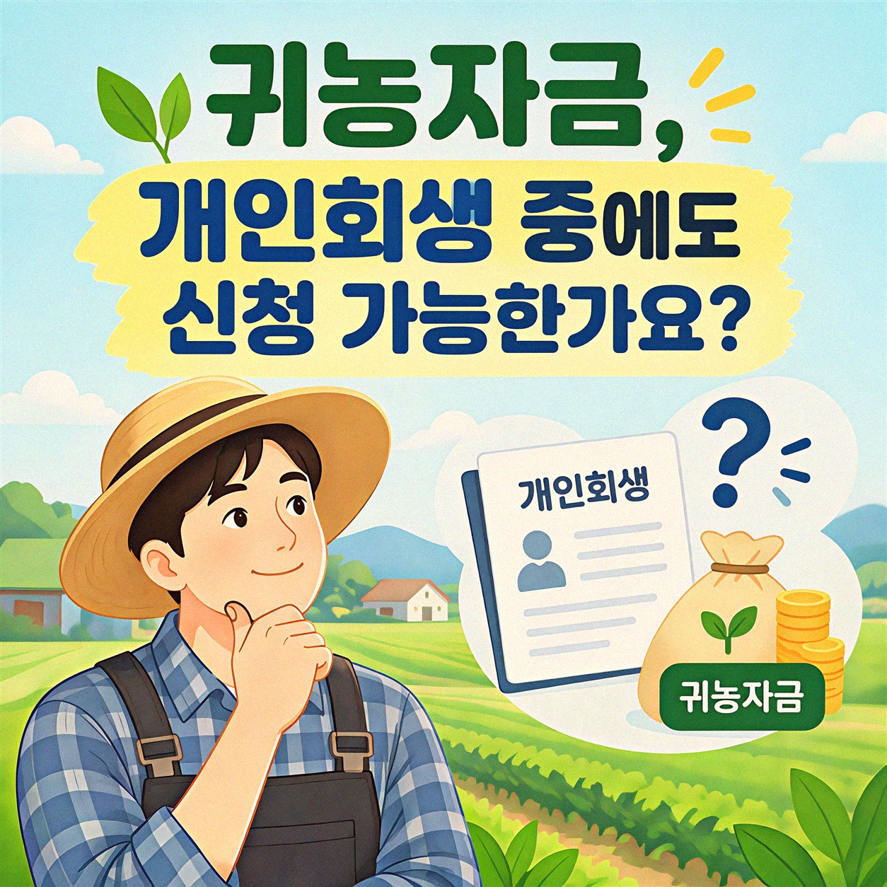 귀농자금 마련과 개인회생, 어떻게 준비해야 할까