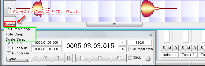 멜로다인 스냅 Snap 기능 설명