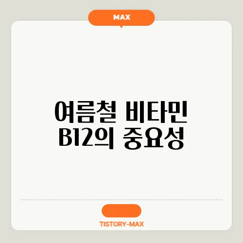 여름철 비타민 B12의 중요성