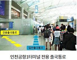 인천공항1터미널 전용 출국통로