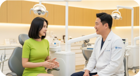 치과 검진 받는 중장년층