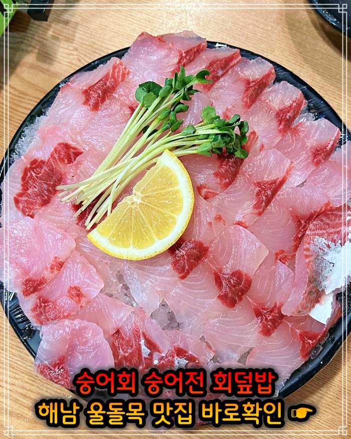 해남 진도 울돌목 맛집 뜰채로 잡아올린 숭어 회 한상