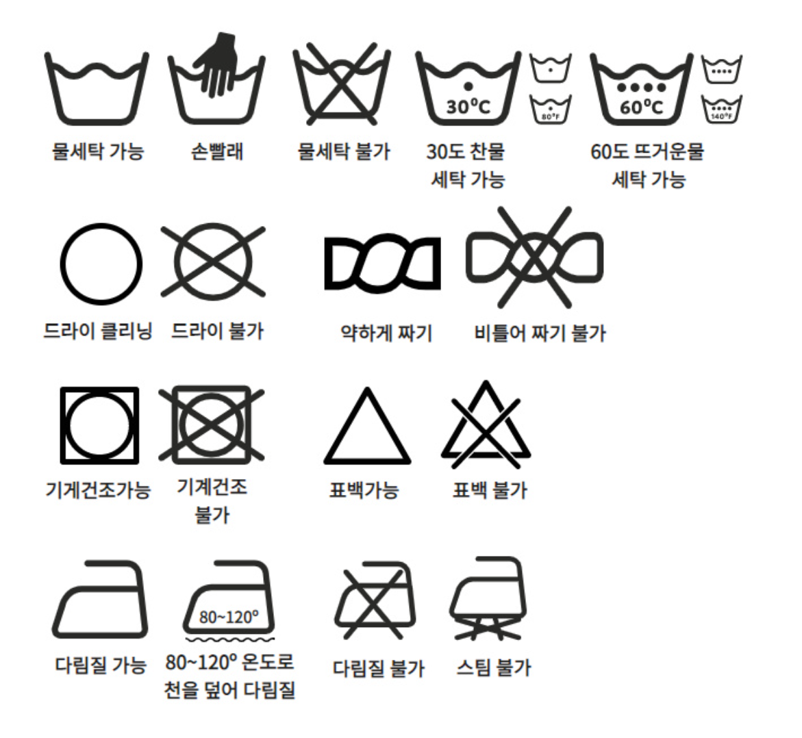 세탁 케어 라벨