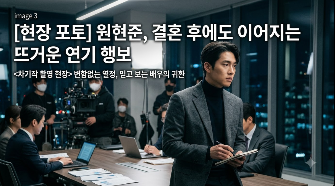 결혼 이후에도 이어질 배우 원현준의 차기작 연기 현장 모습