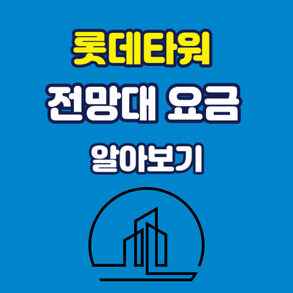 롯데타워 전망대 요금 사진