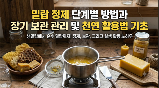 밀랍 정제 단계별 방법과 장기 보관 관리