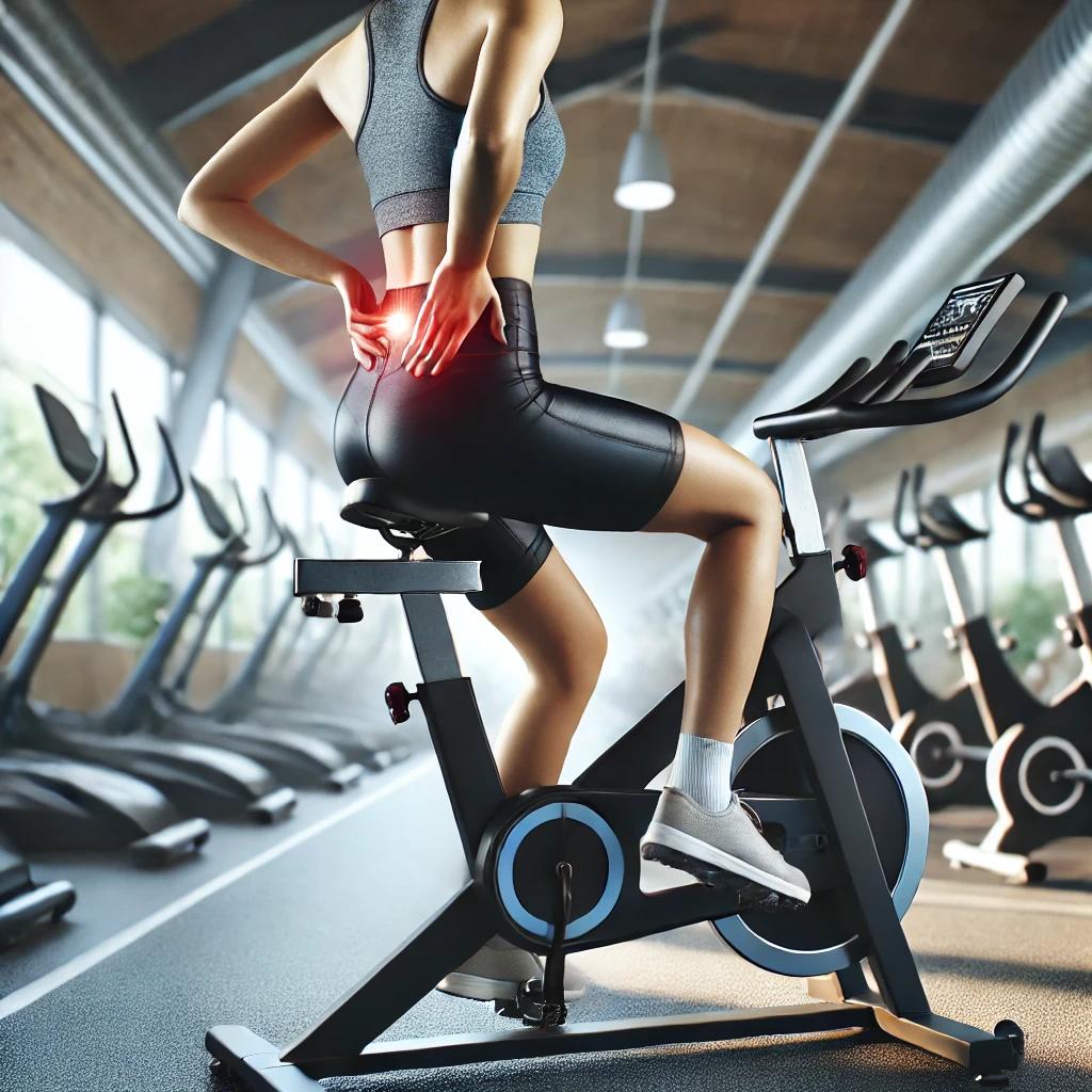 엉덩이 통증시 실내자전거 운동