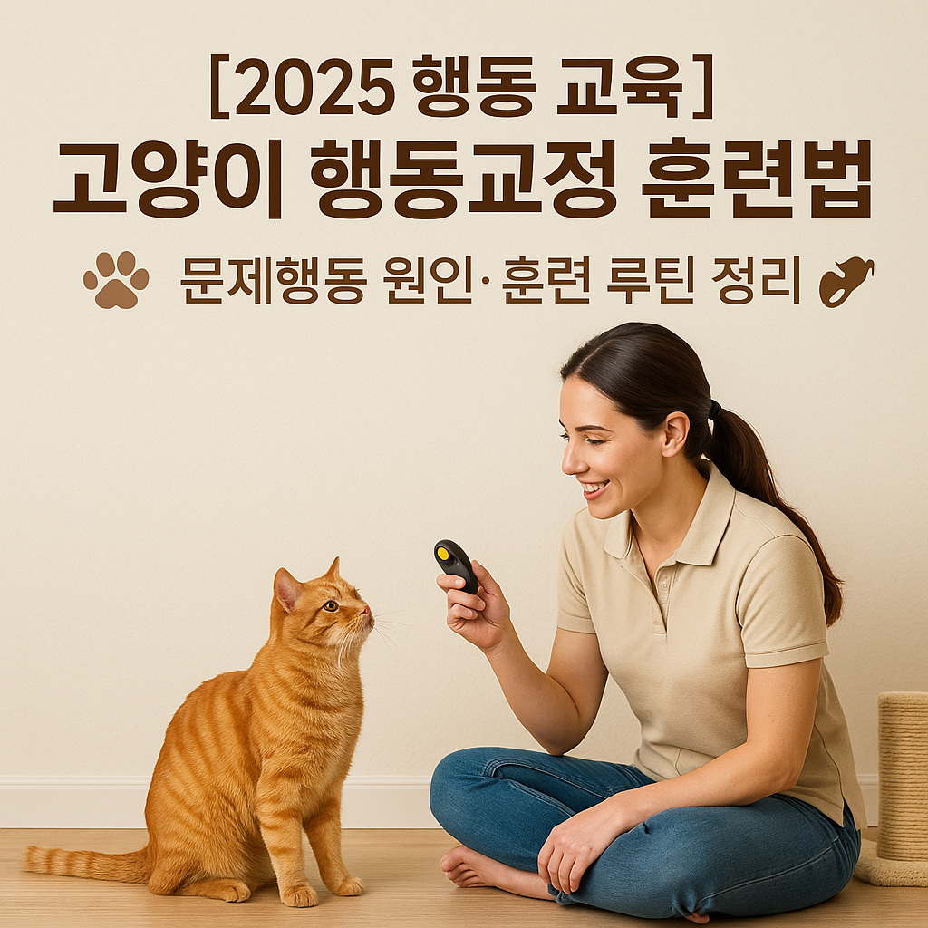 [2025 행동 교육] 고양이 행동교정 훈련법 ｜ 문제행동 원인·훈련 루틴 정리