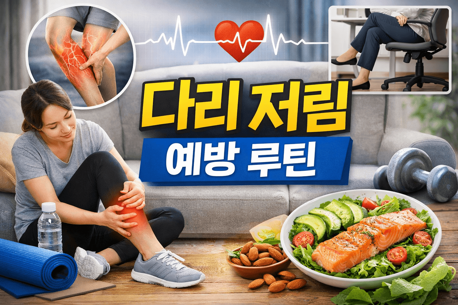 다리 저림 예방을 위한 하루 5분 루틴: 올바른 자세가 해답!