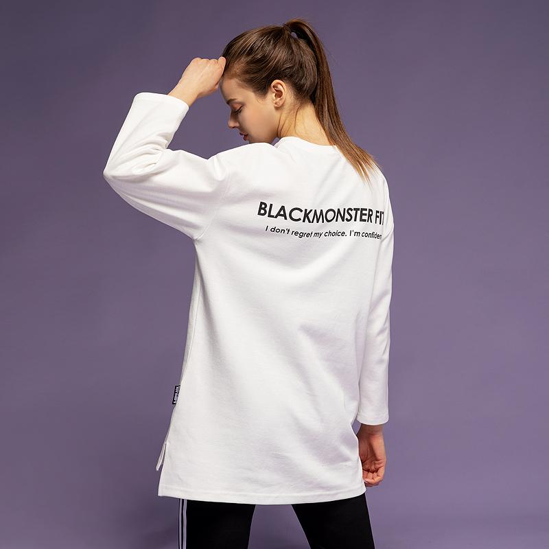 컨피던트 여자 맨투맨 루즈핏 롱 티셔츠