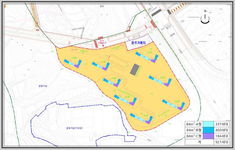 비공원시설 건축배치도