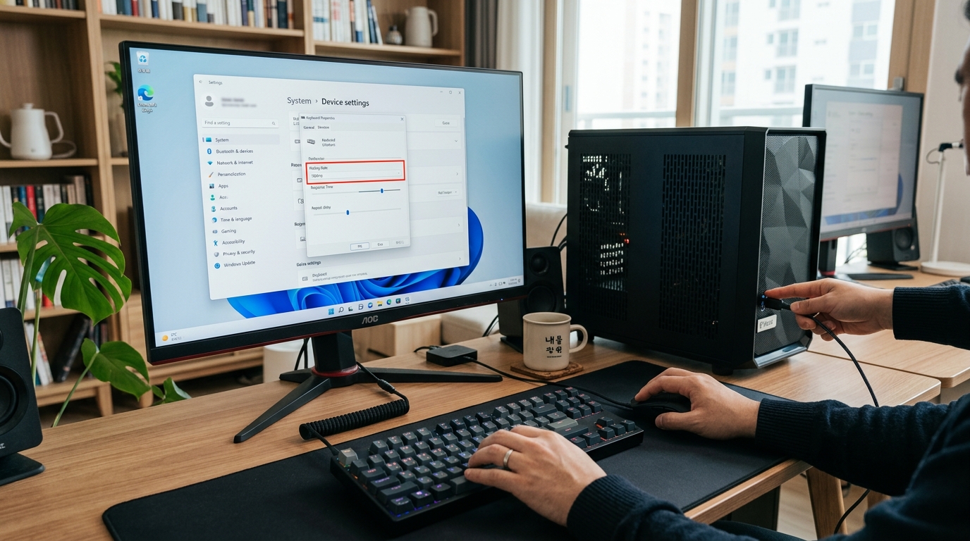 키보드 입력 설정 이미지