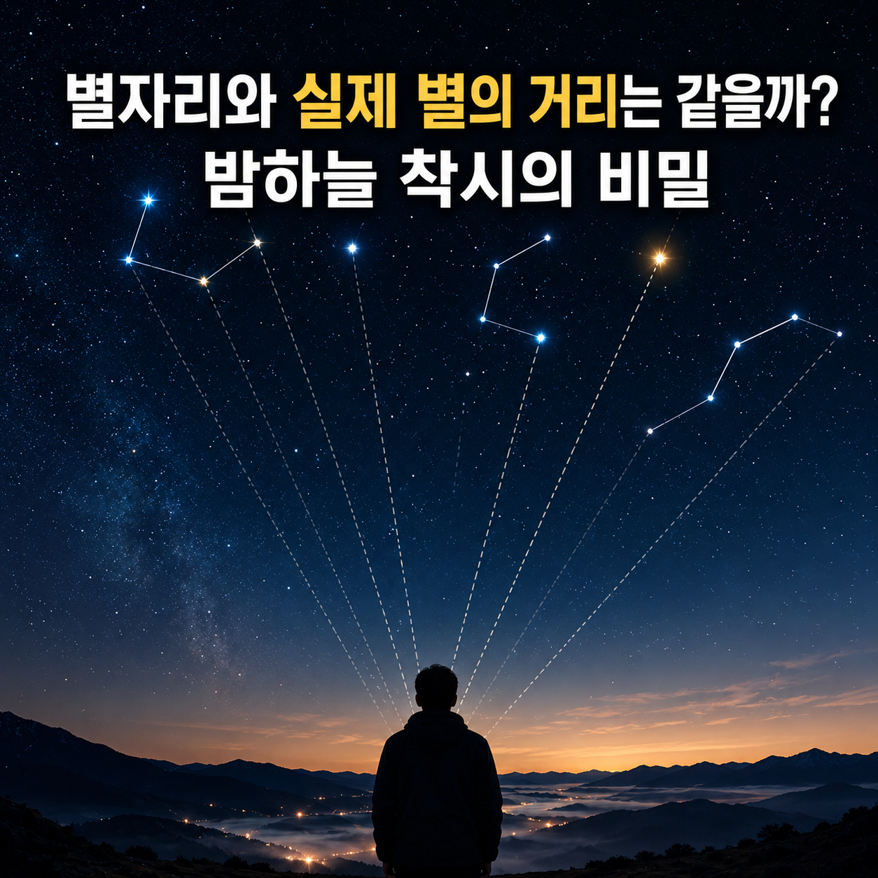 별자리와 실제 별의 거리는 같을까