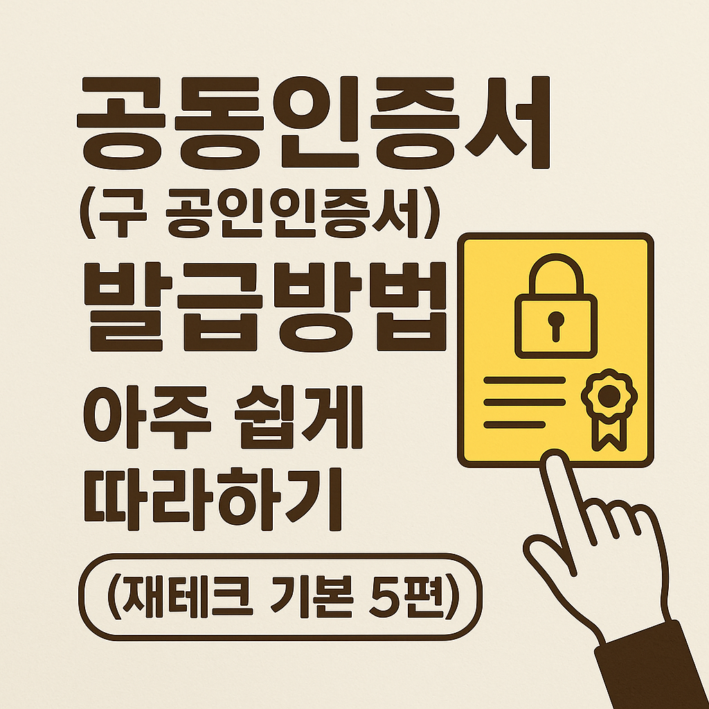 공동인증서(구 공인인증서) 발급방법, 아주 쉽게 따라하기 (재테크 기본 5편)