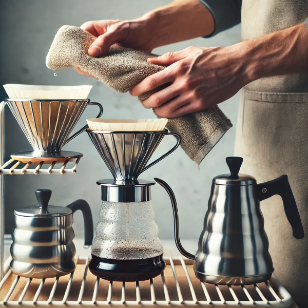 드립 장비를 제대로 세척하지 않은 경우