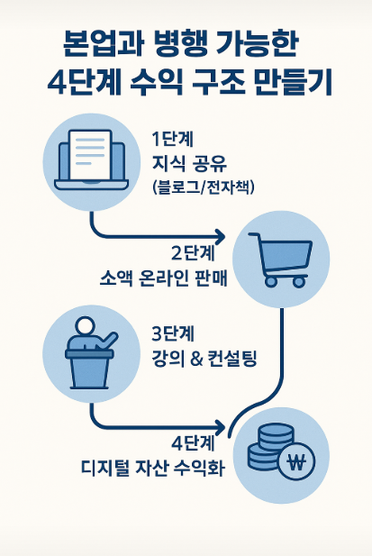 본업과 병행 가능한 4단계 수익 구조 만들기