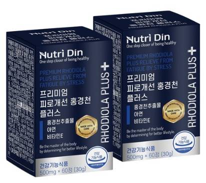뉴트리딘 프리미엄 피로개선 홍경천 플러스&#44; 60정&#44; 2개