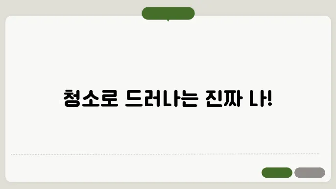 청소를 하다보면 나타나는 나만의 성격