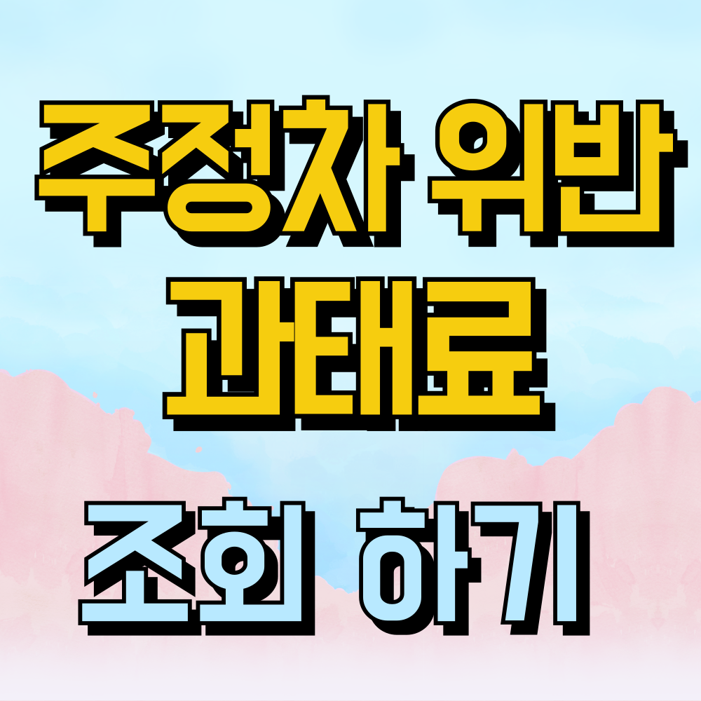 주정차 위반 과태료 조회하기