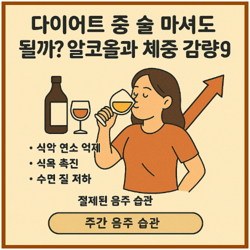 다이어트 중 술 마셔도 될까? 알코올과 체중 감량의 관계