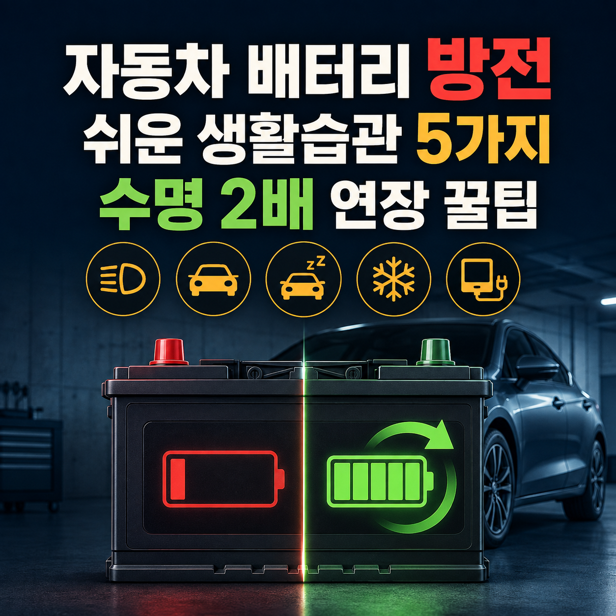 자동차 배터리가 방전되기 쉬운 생활습관 5가지와 수명 2배 연장 꿀팁