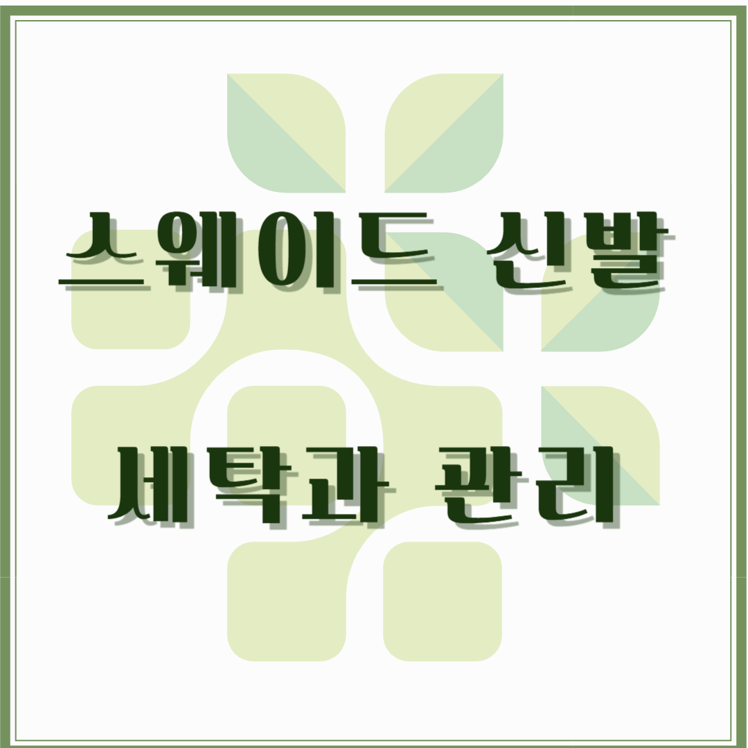 스웨이드 신발 세탁과 관리