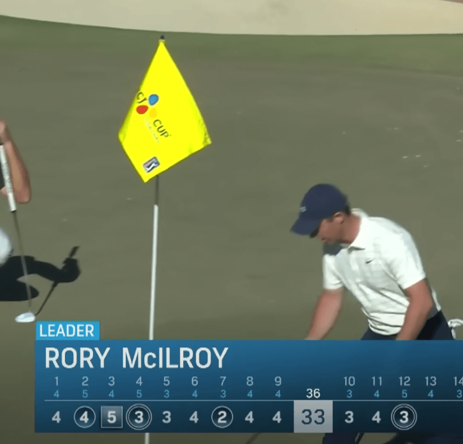 the cj cup 형광 노랑 깃발