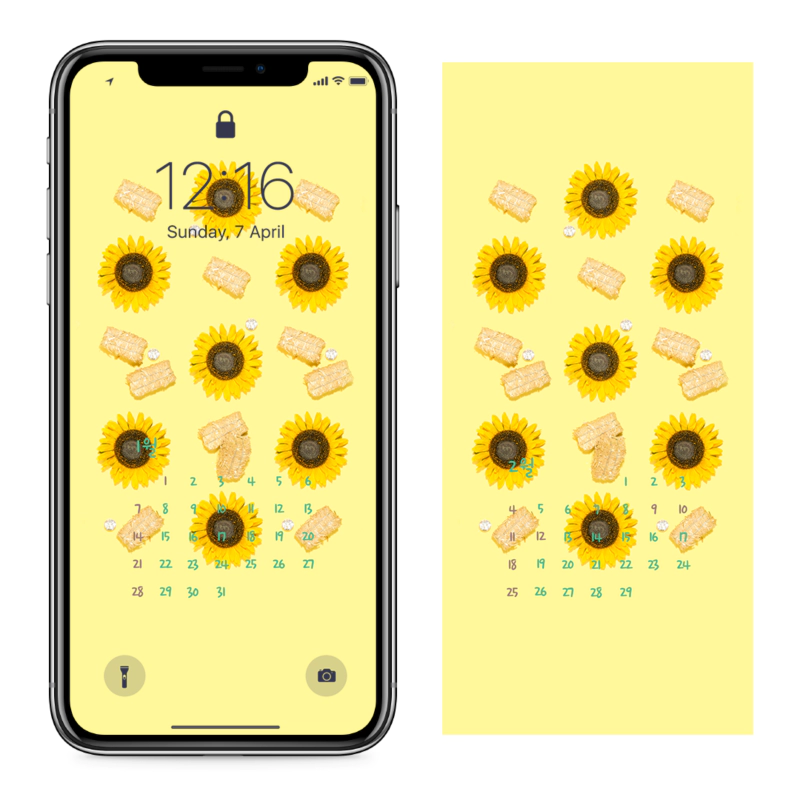04 7개의 해바라기 AB - 2024년1월 아이폰달력배경화면