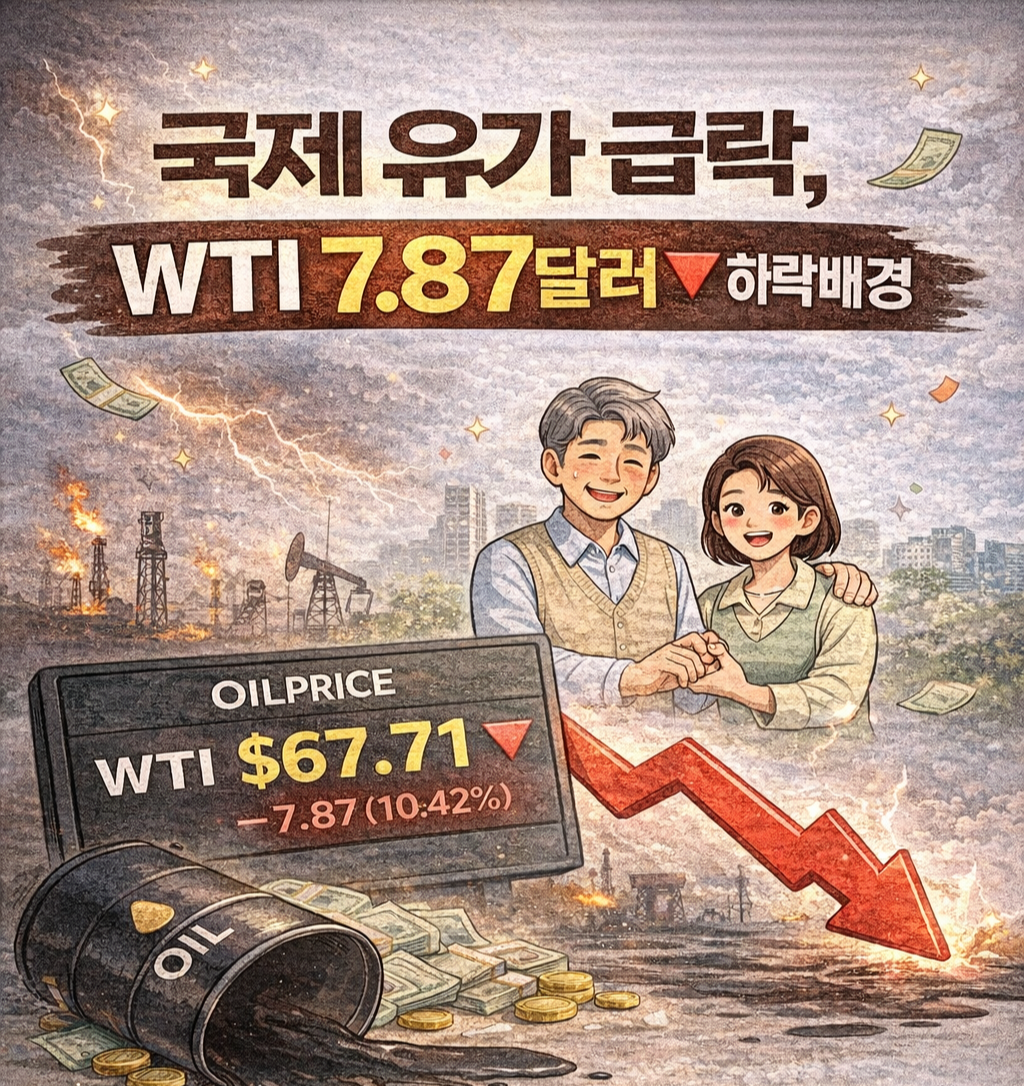 국제 유가 급락 ,WTI 7.87 하락배경