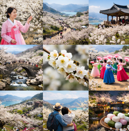 광양매화축제 그림