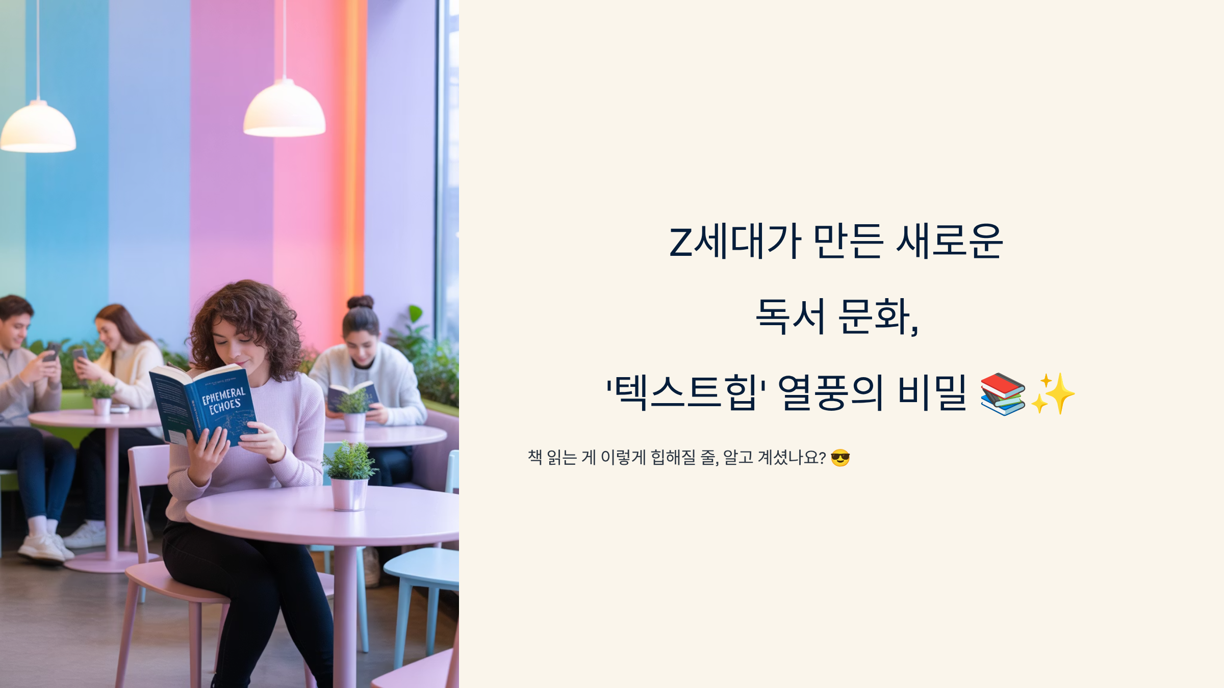 Z세대가 만든 새로운 독서 문화, &lsquo;텍스트힙&rsquo; 열풍의 비밀