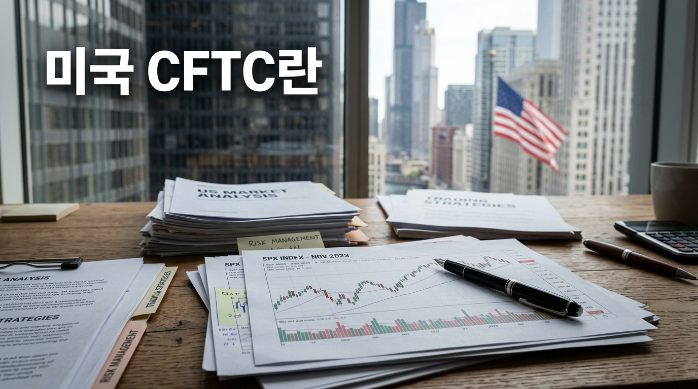 미국 CFTC 상품선물거래위원회를 상징하는 금융 규제 사진
