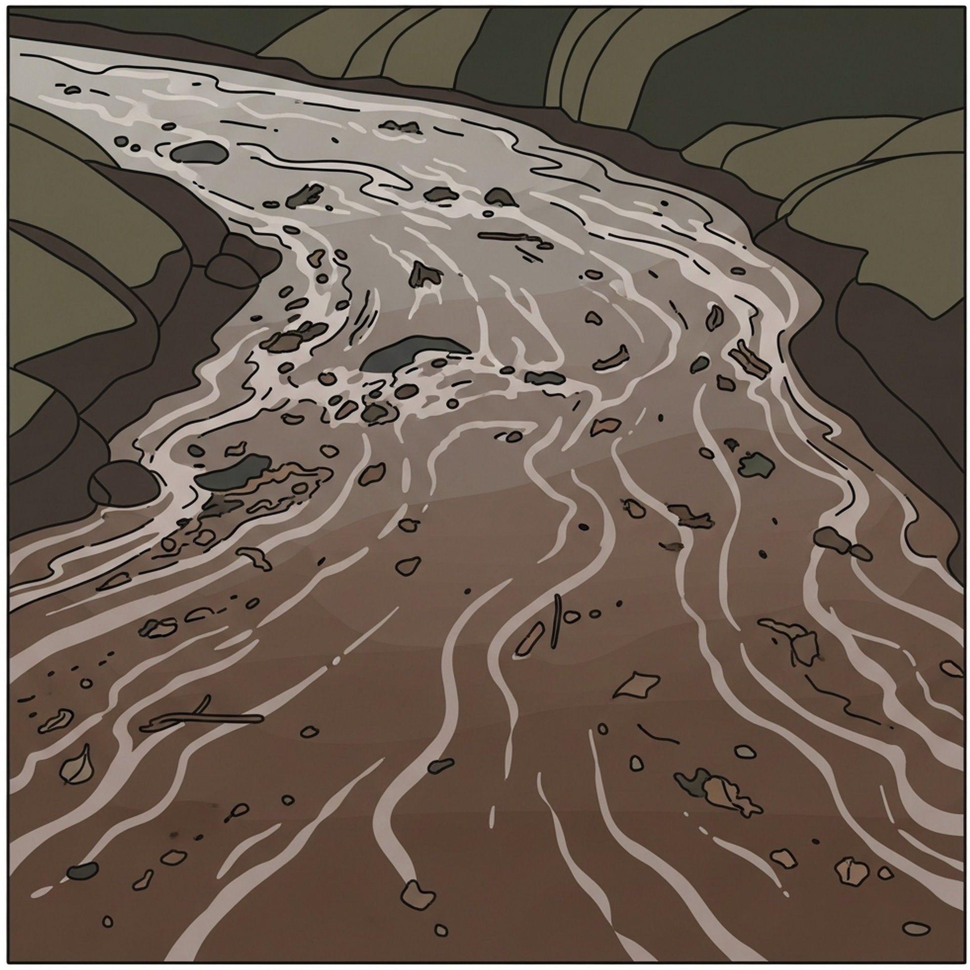 탁한물 흐름 증가