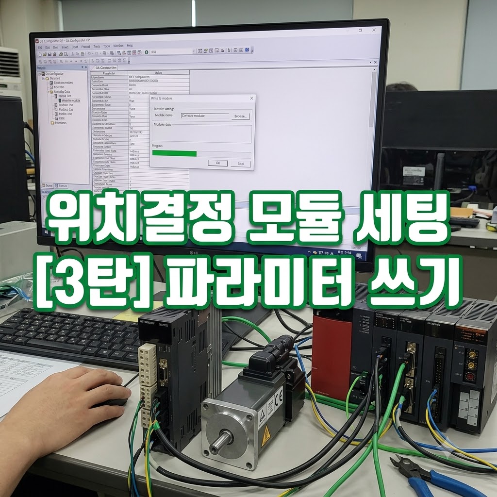 미쓰비시 위치결정 모듈 QD75MH 세팅 가이드 (3탄: 파라미터 쓰기)
