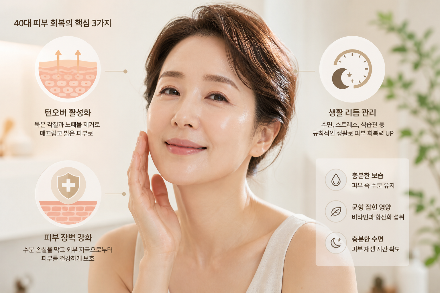40대 피부 회복을 위한 팁