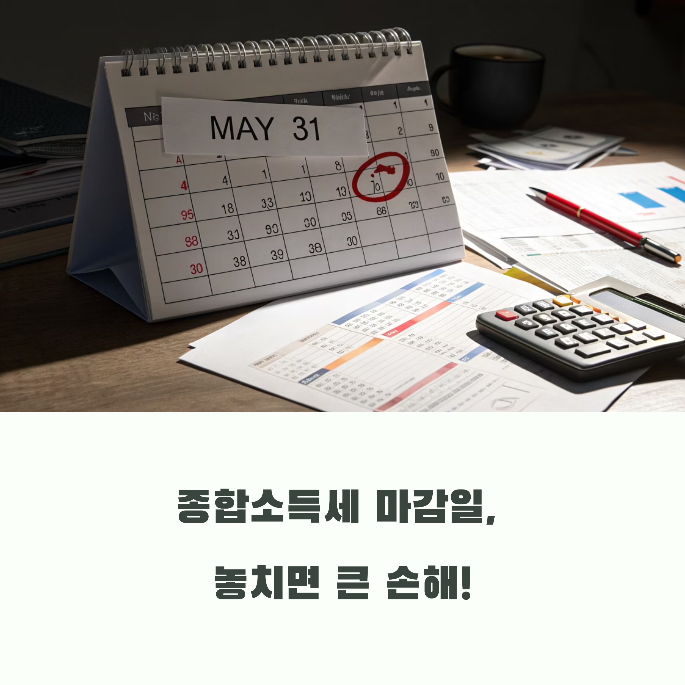 종합소득세 납부 마감일 놓치면 생기는 일들