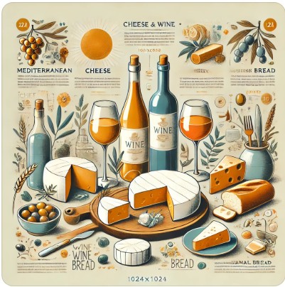 지중해 요리 궁합(치즈,와인,빵)