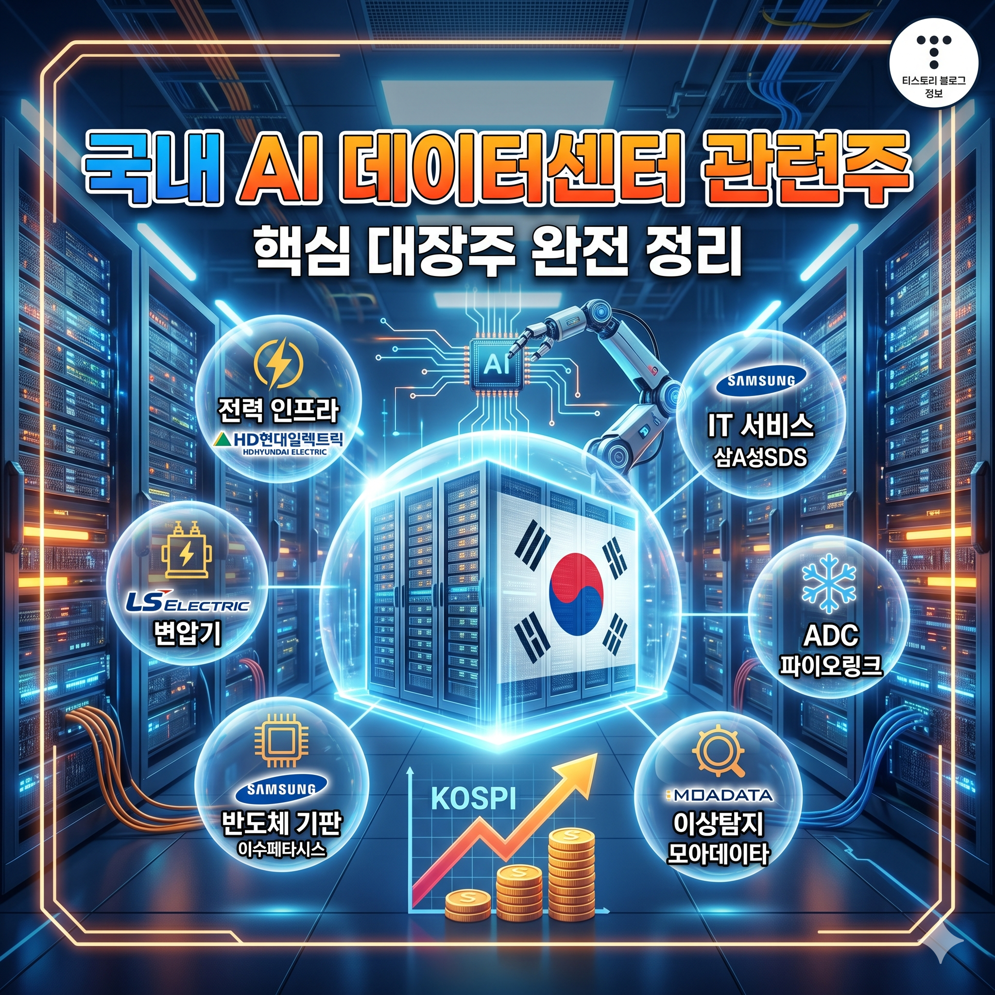 2026년 국내 AI 데이터센터 관련주 및 핵심 대장주 유형별 완벽 정리