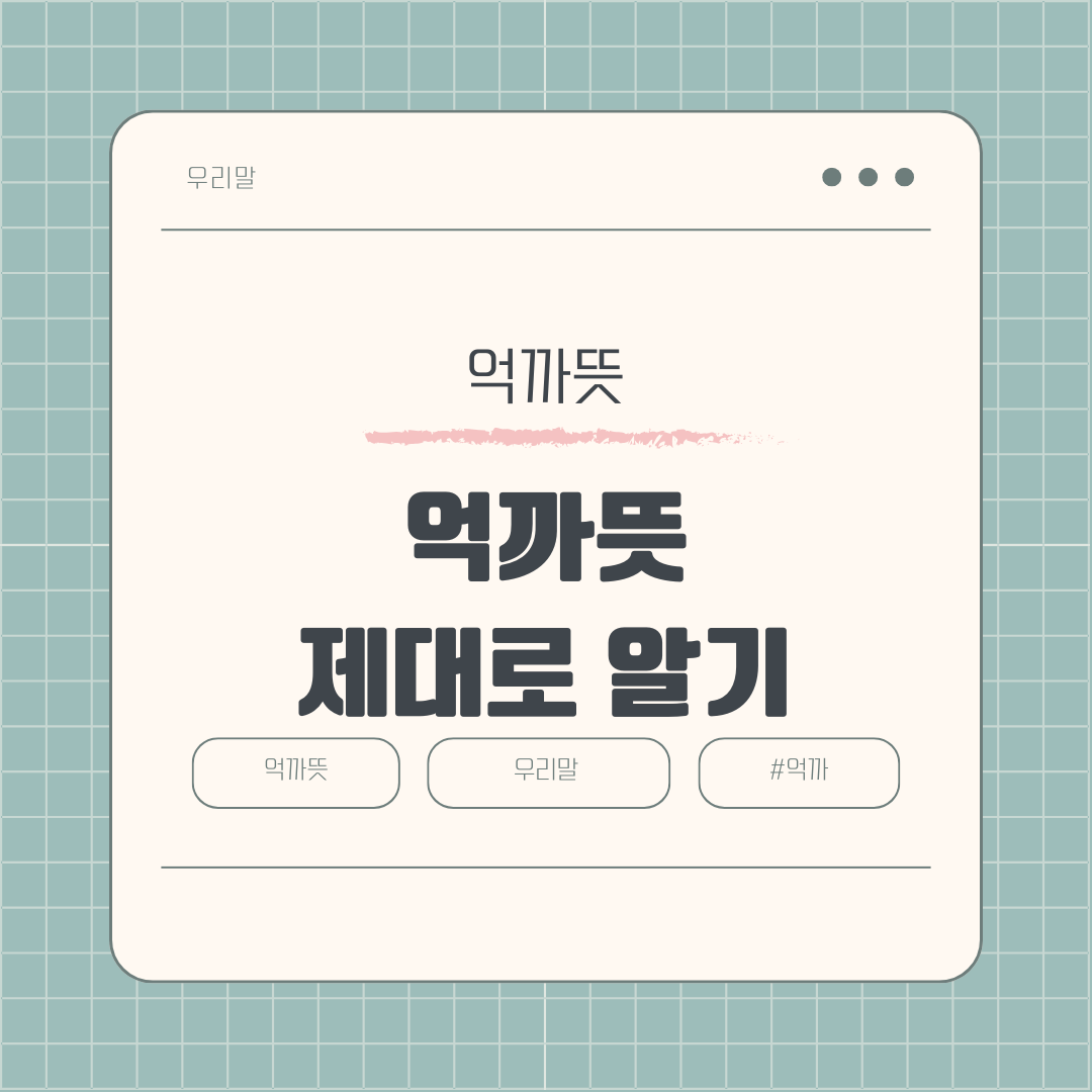 '억까' 뜻 제대로 알기
