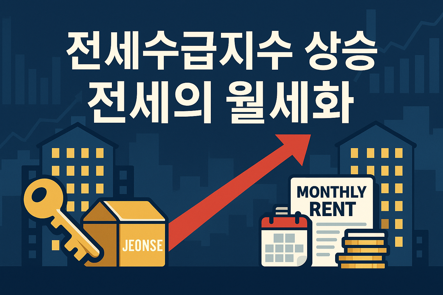 전세수급지수, 제세수급지수 상승, 전세의 월세화, 전월세 전환율 계산 방법