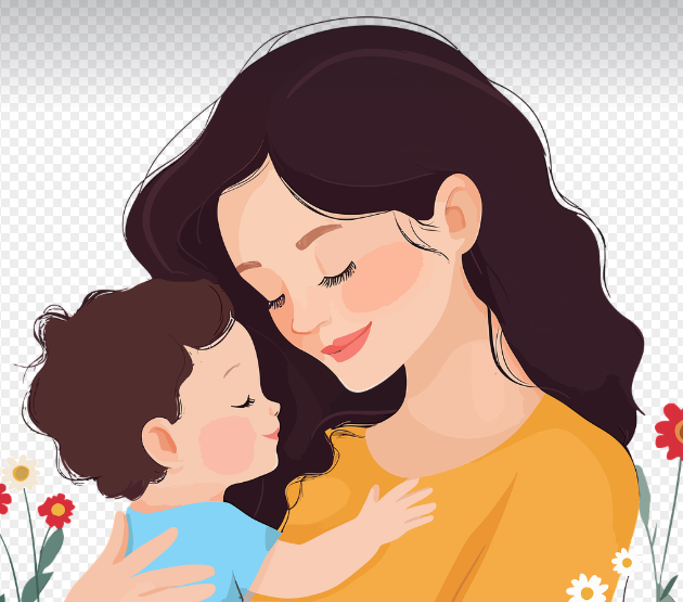 부모가 아이 돌보는 사진