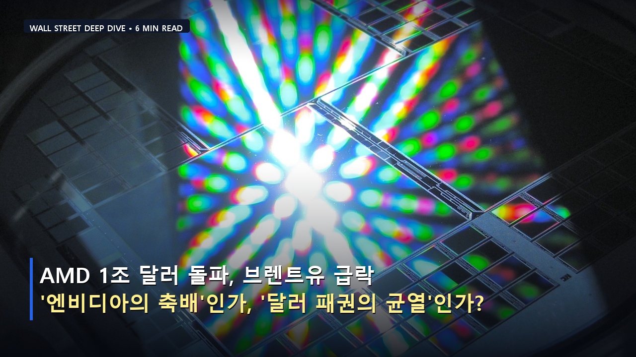 AMD 1조 달러 돌파, 브렌트유 급락…